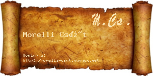 Morelli Csát névjegykártya